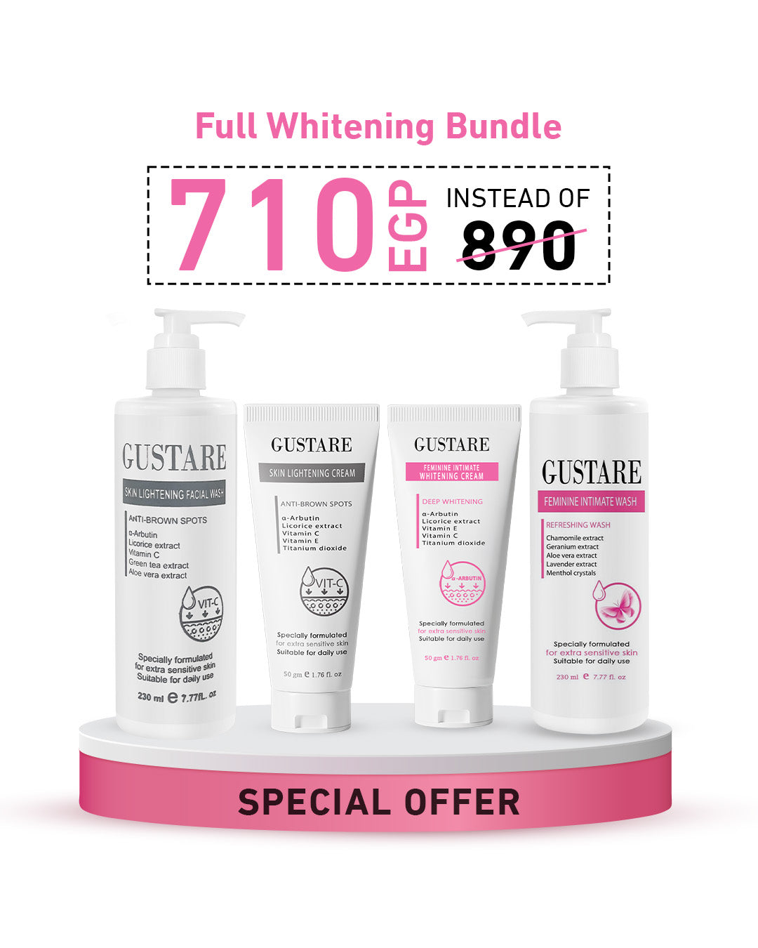 Full Whitening Bundle مجموعة تفتيح و توحيد لون الجسم بالكامل