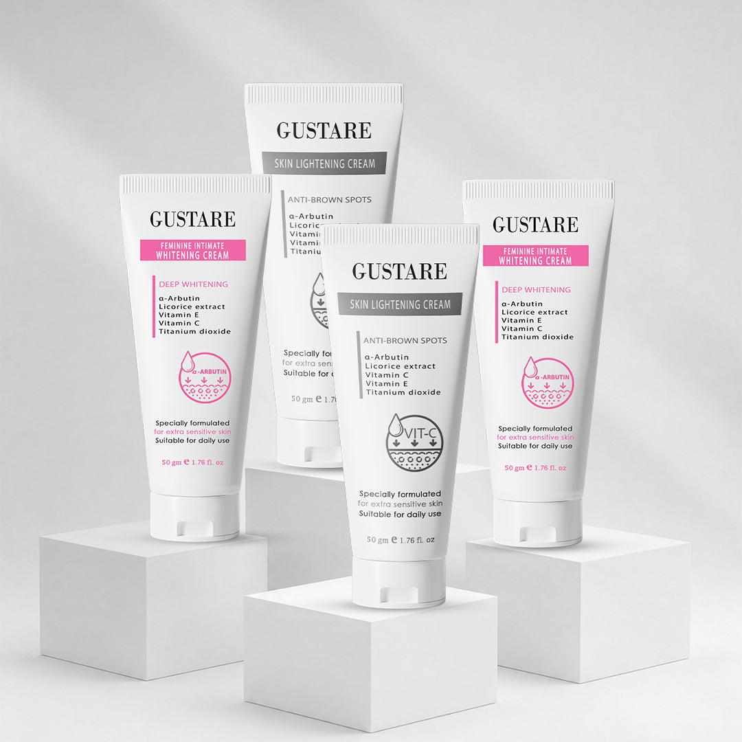 Full Body Whitening Creams-٢ كريم تفتيح البشرة+٢ كريم تفتيح المناطق الحساسة