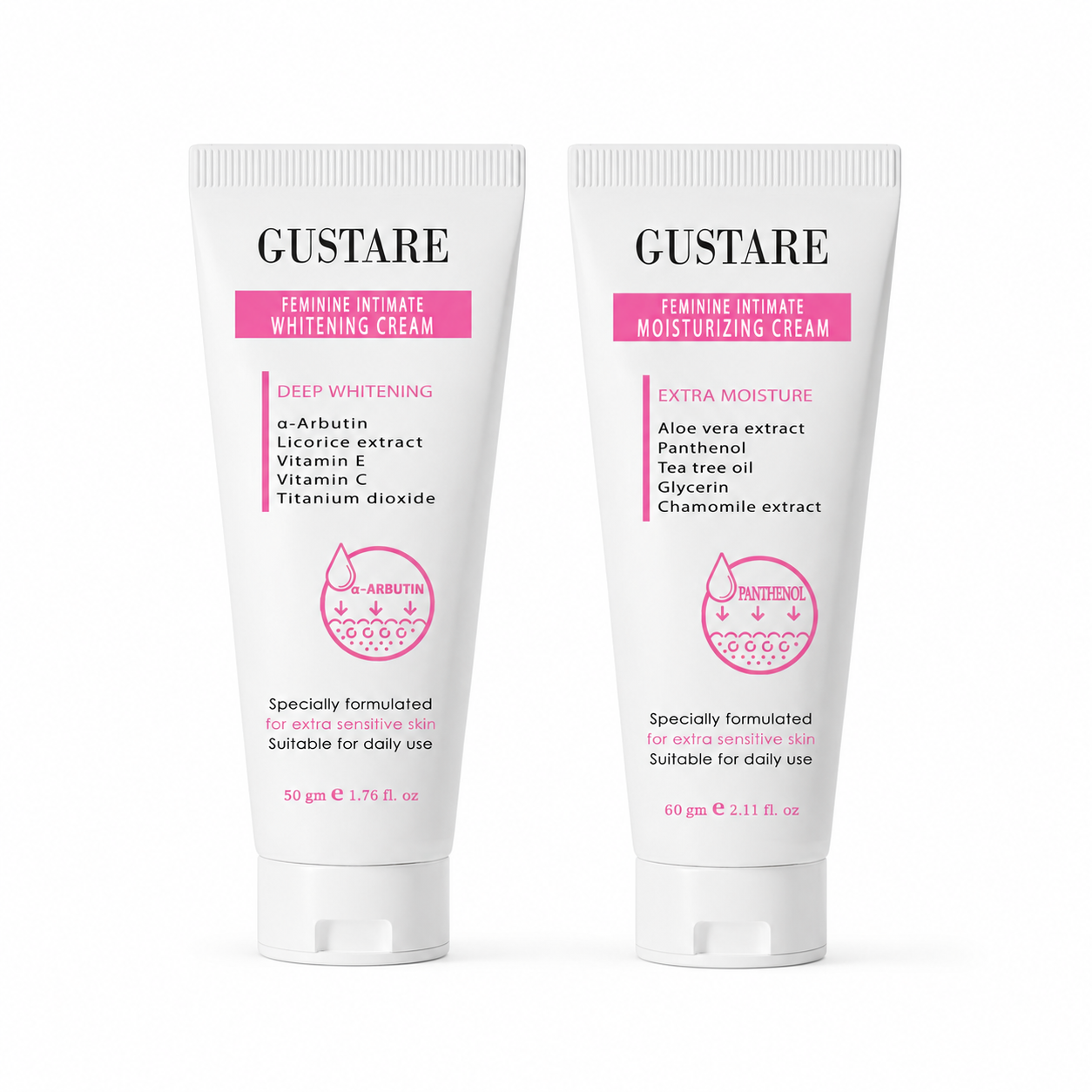 Feminine Whitening Cream + Feminine Moisturizing | كريم تفتيح مناطق حساسة + مرطب للمناطق الحساسة